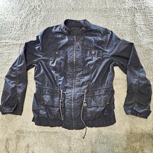 Women's Banana Republic Lightweight Black Sporty Windbreaker Jacket Size Large